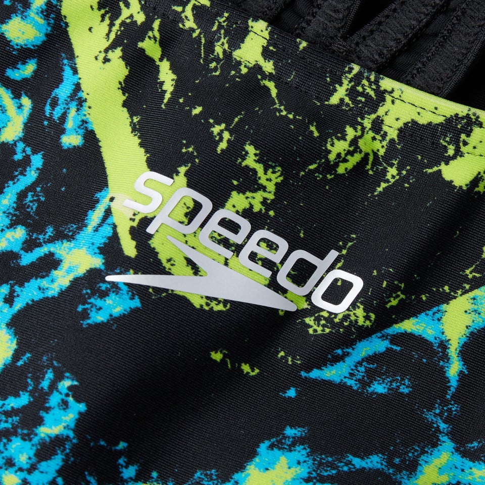 Women's Placement Powerback Swimsuit Black/Blue