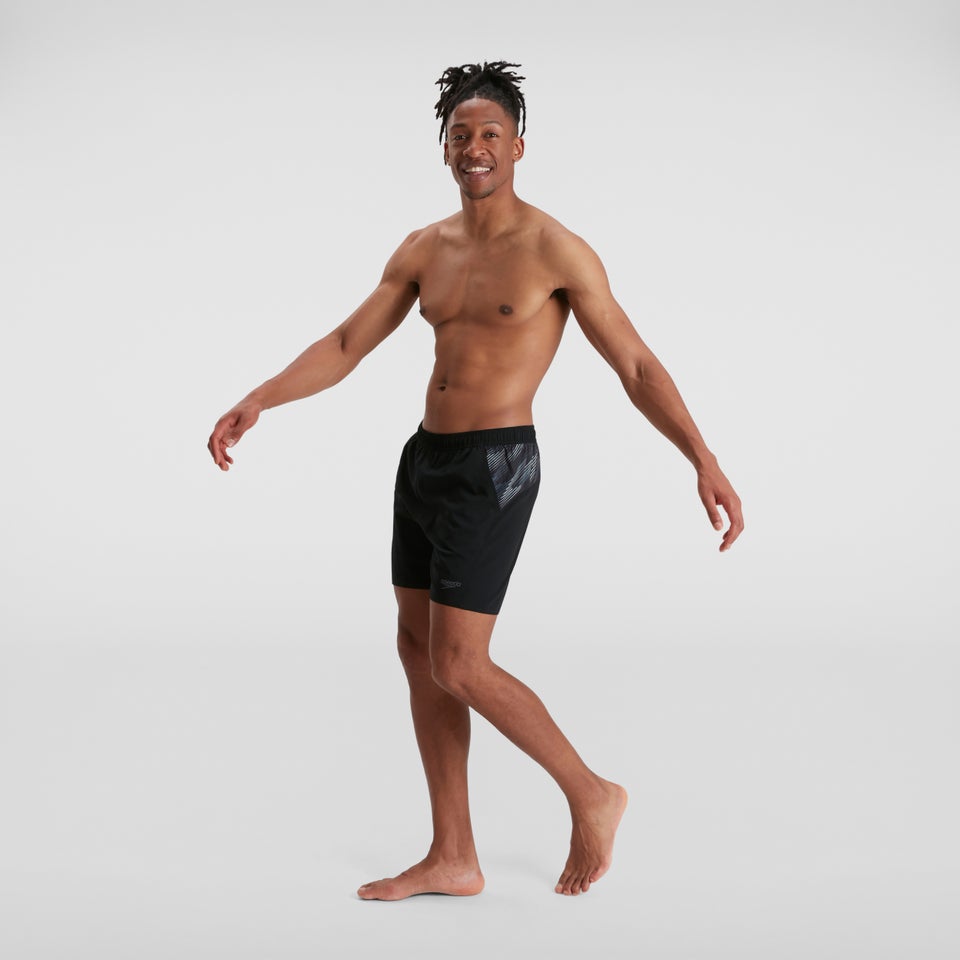 Men's Sport Panel 16" Watershort Black/Grey