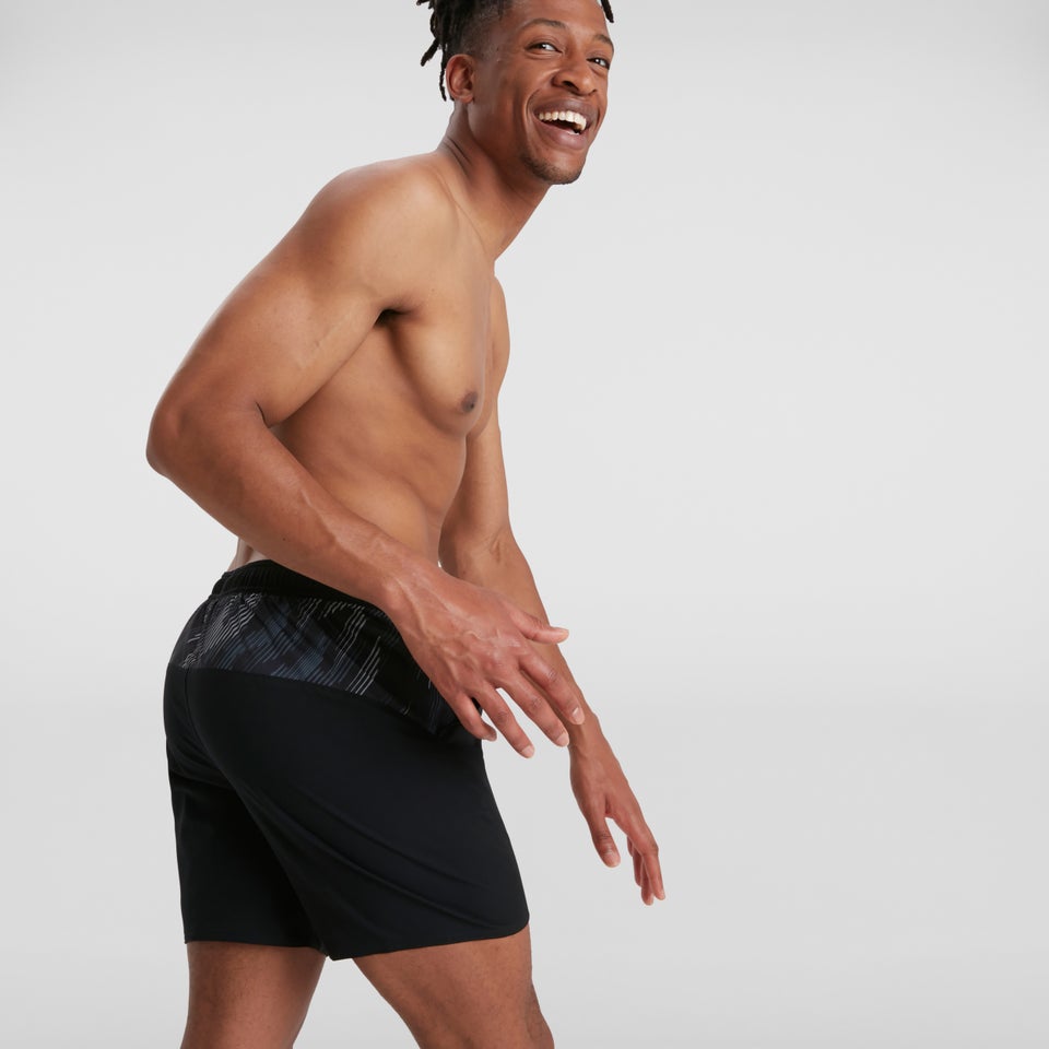 Men's Sport Panel 16" Watershort Black/Grey