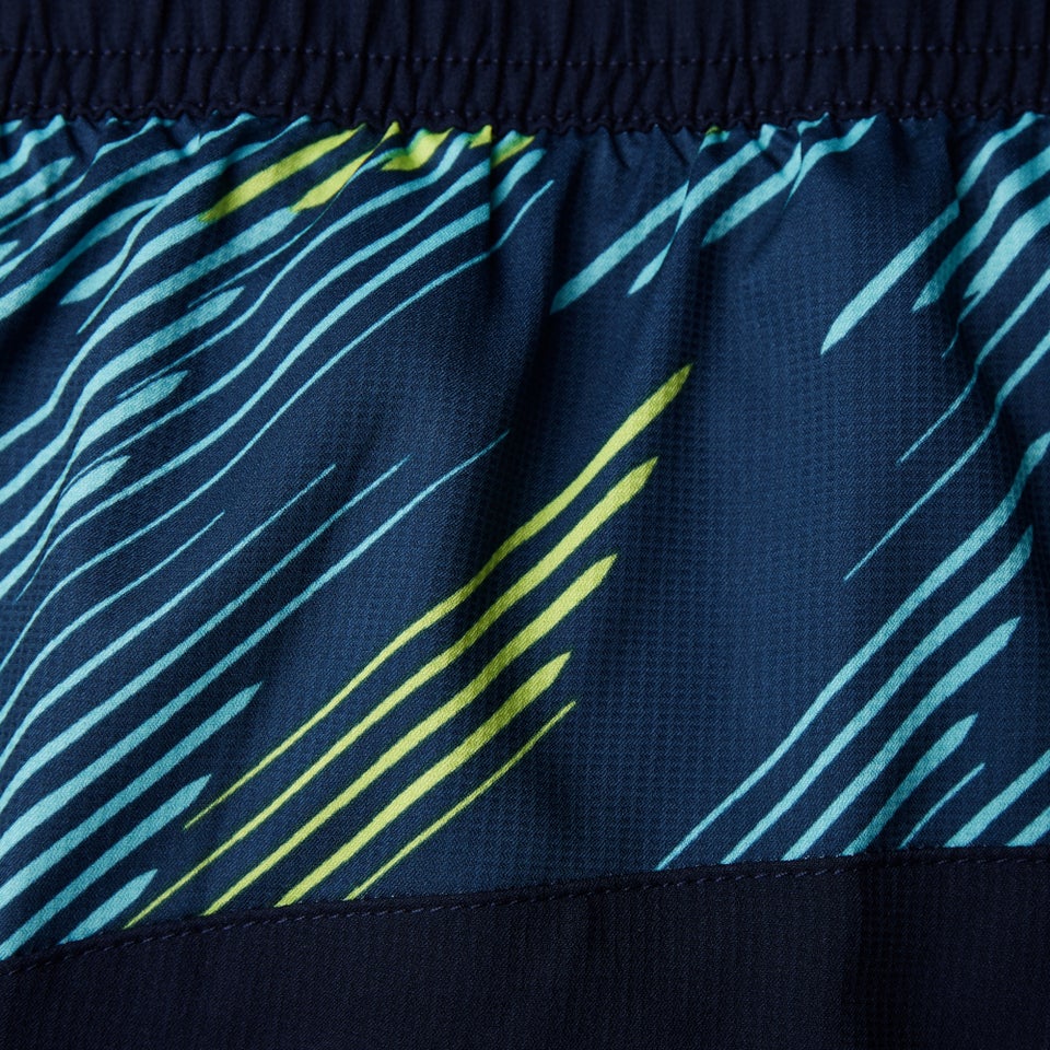 Men's Sport Panel 16" Swim Short Navy/Green