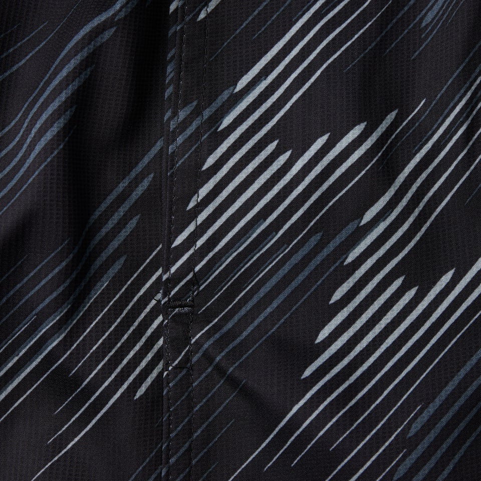 Herren Sport Allover 45 cm Badeshorts Schwarz/Grau