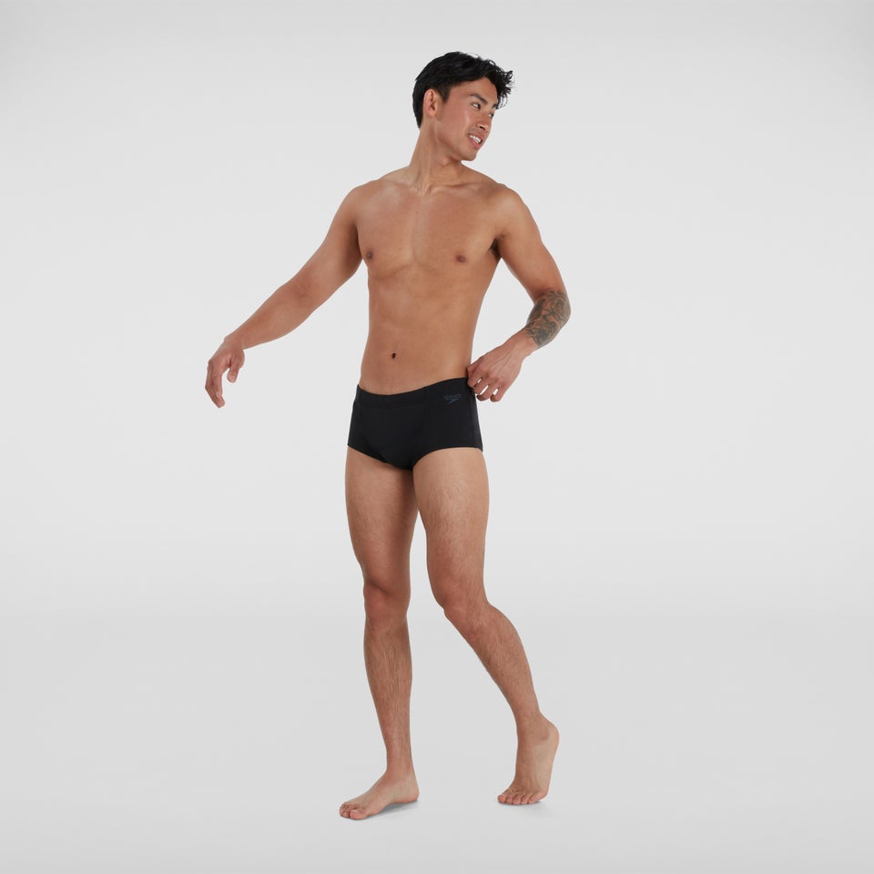 Slip de bain 17 cm Homme Eco Endurance coupe en V noir