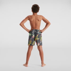 Short de bain Garçon Printed 38 cm noir/vert