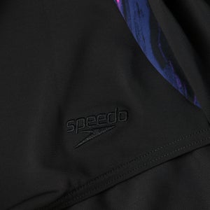 Damen Lunalustre Printed Badeanzug Schwarz/Pink