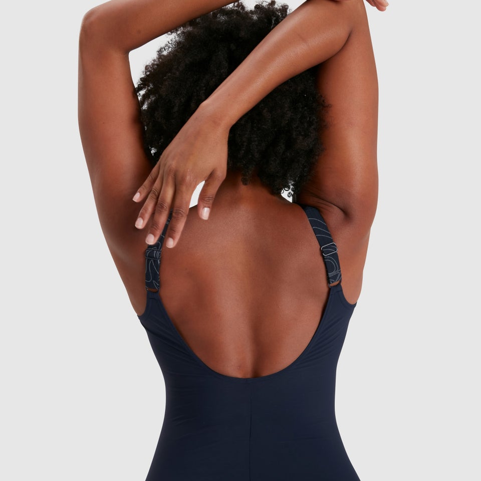 Maillot de bain Femme Lunalustre imprimé bleu marine/gris