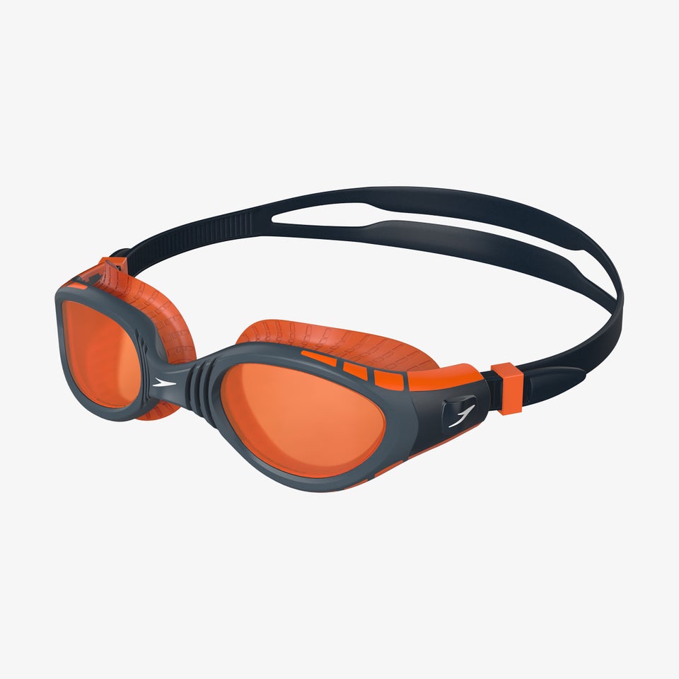 Lunettes de bain Adulte Futura Biofuse Flexiseal bleu marine/orange