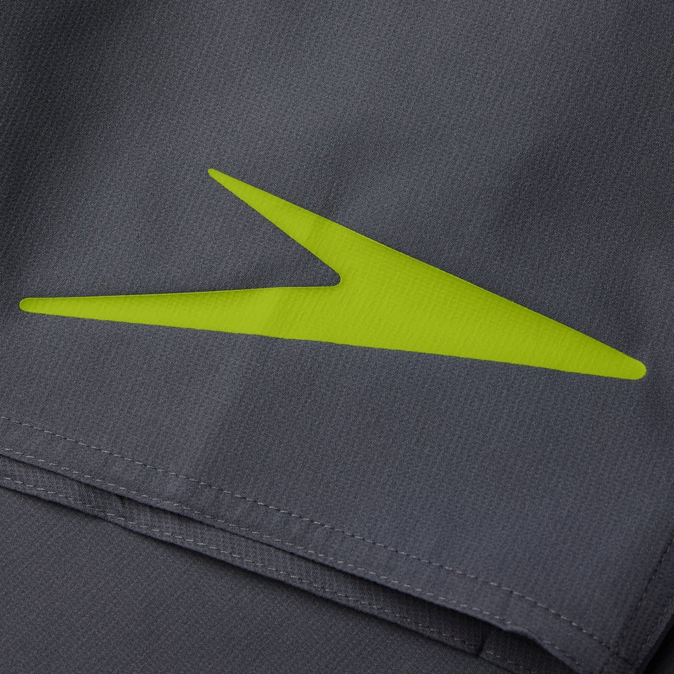 Herren Sport Logo 40 cm Badeshorts Grau/Grün