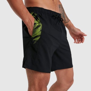 Short de bain Homme Sport Printed 40 cm noir/vert