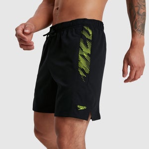 Short de bain Homme Sport Printed 40 cm noir/vert