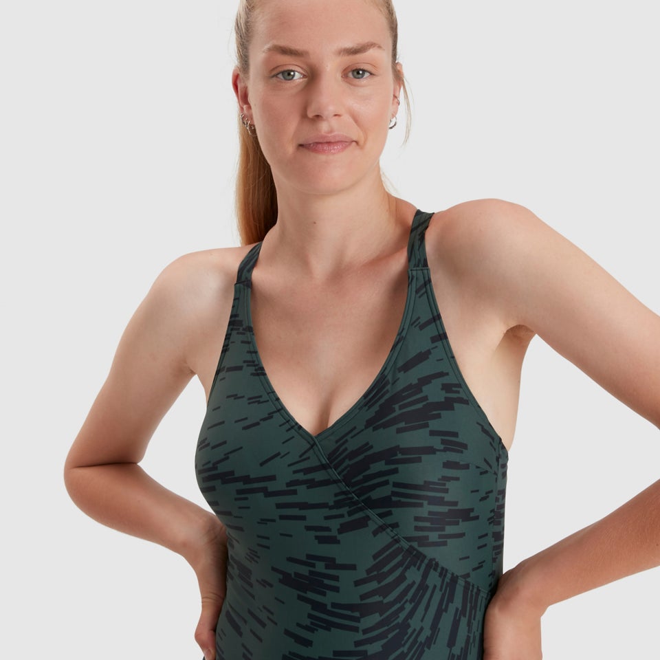 Maillot de bain Femme Lexi Printed noir/vert