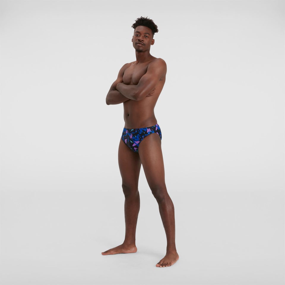 Men's Allover 2" Brief Black/Pink