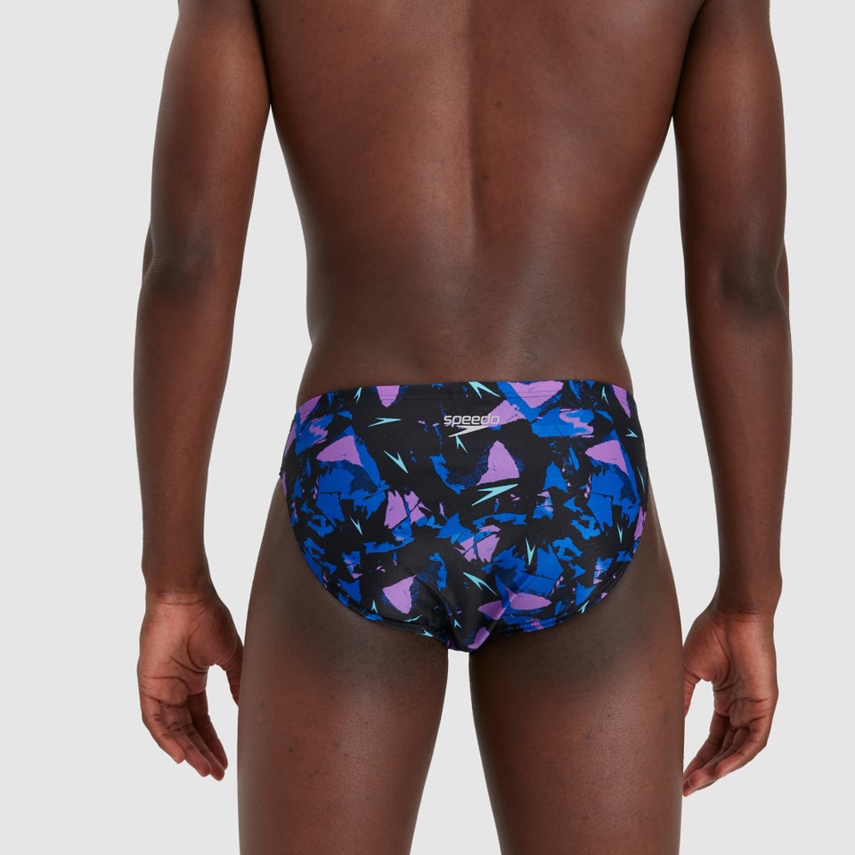 Men's Allover 2" Brief Black/Pink