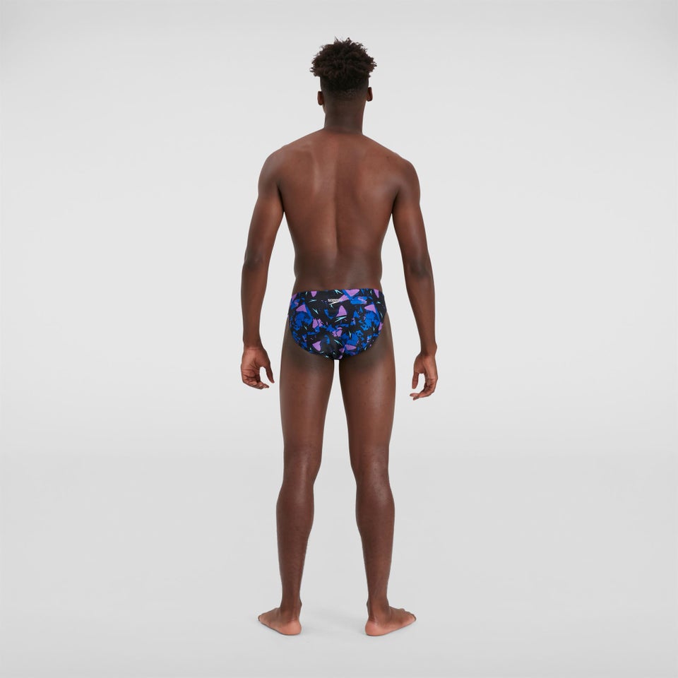 Men's Allover 2" Brief Black/Pink