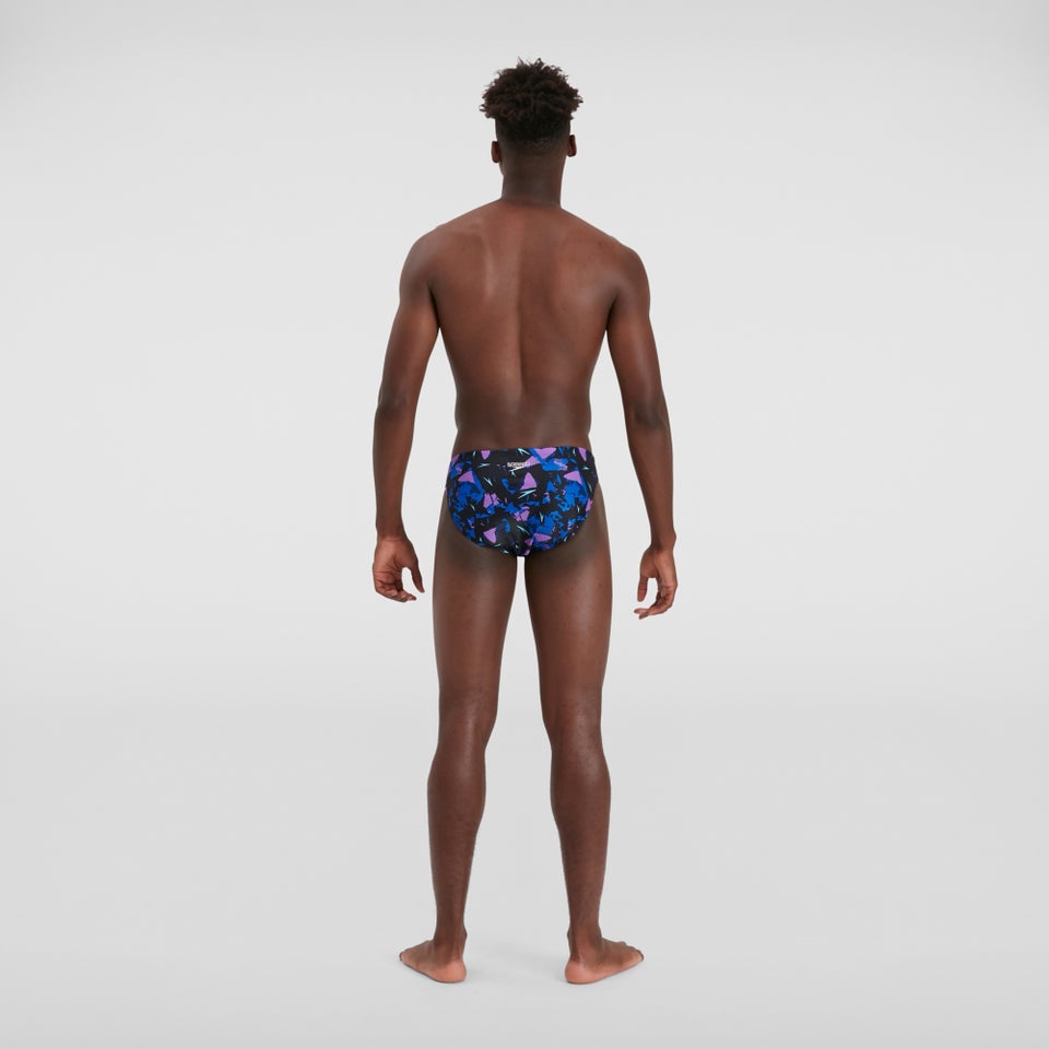 Men's Allover 2" Brief Black/Pink