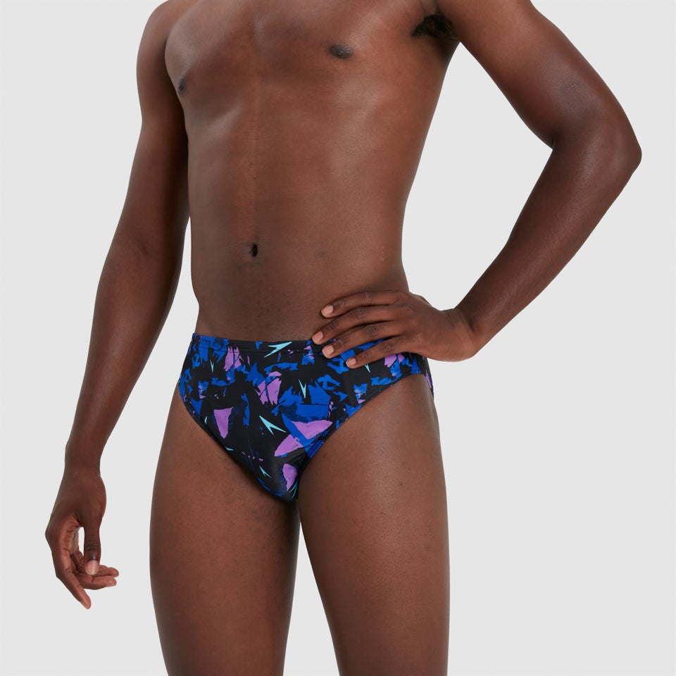 Men's Allover 2" Brief Black/Pink