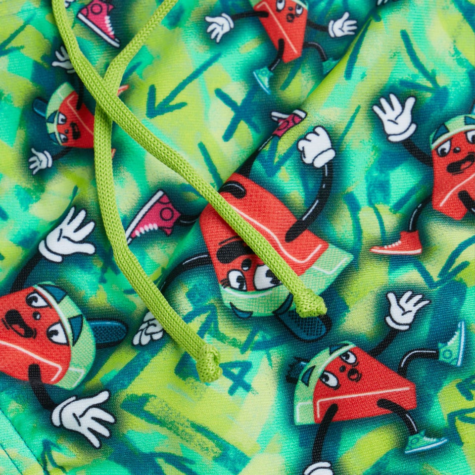 Slip de bain Homme Allover 5 cm vert/rose