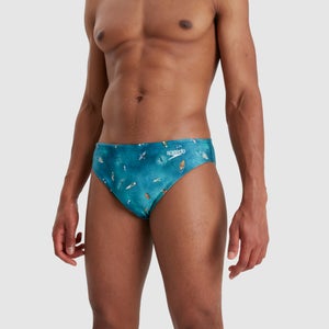 Slip de bain Homme Escape 5 cm bleu - 26