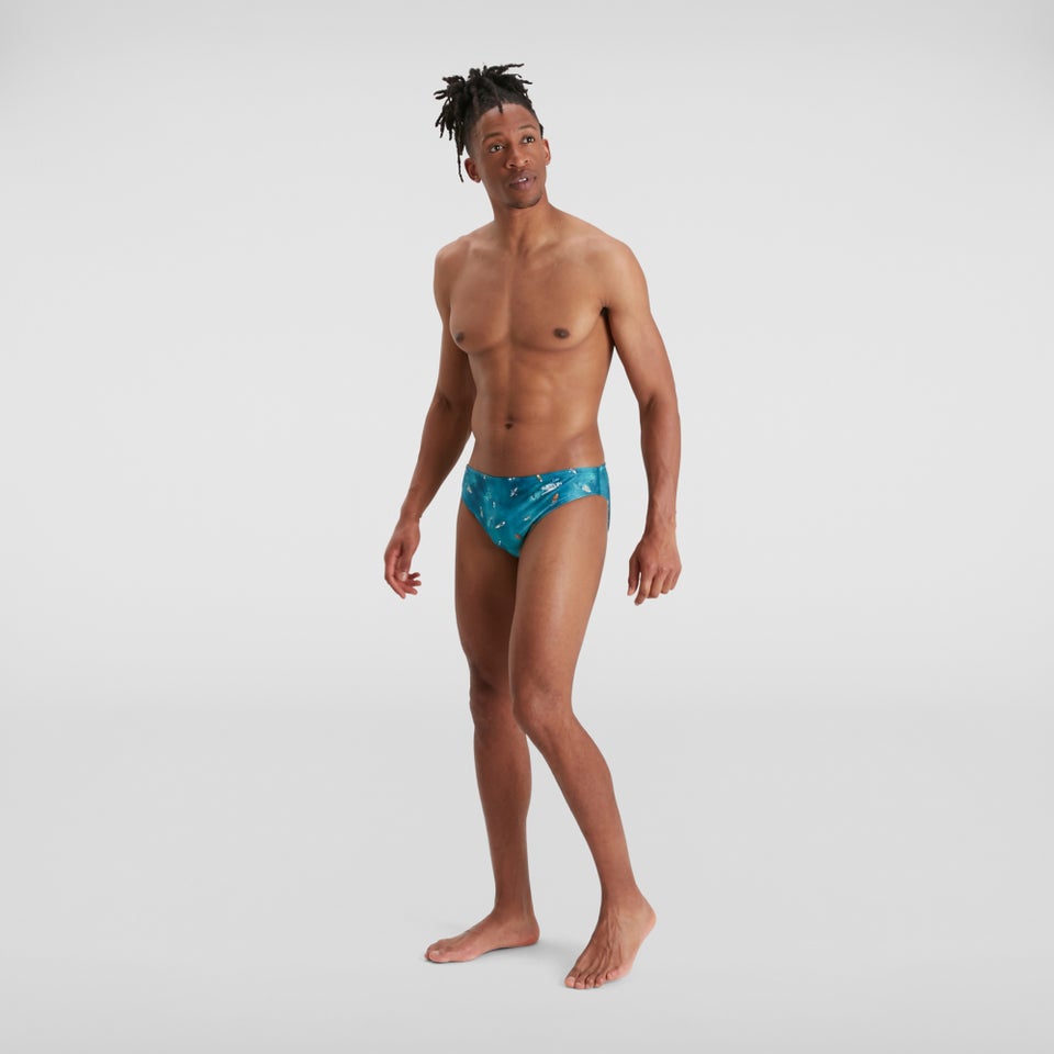 Slip de bain Homme Escape 5 cm bleu