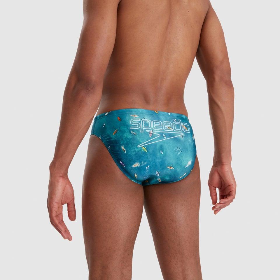 Slip de bain Homme Escape 5 cm bleu
