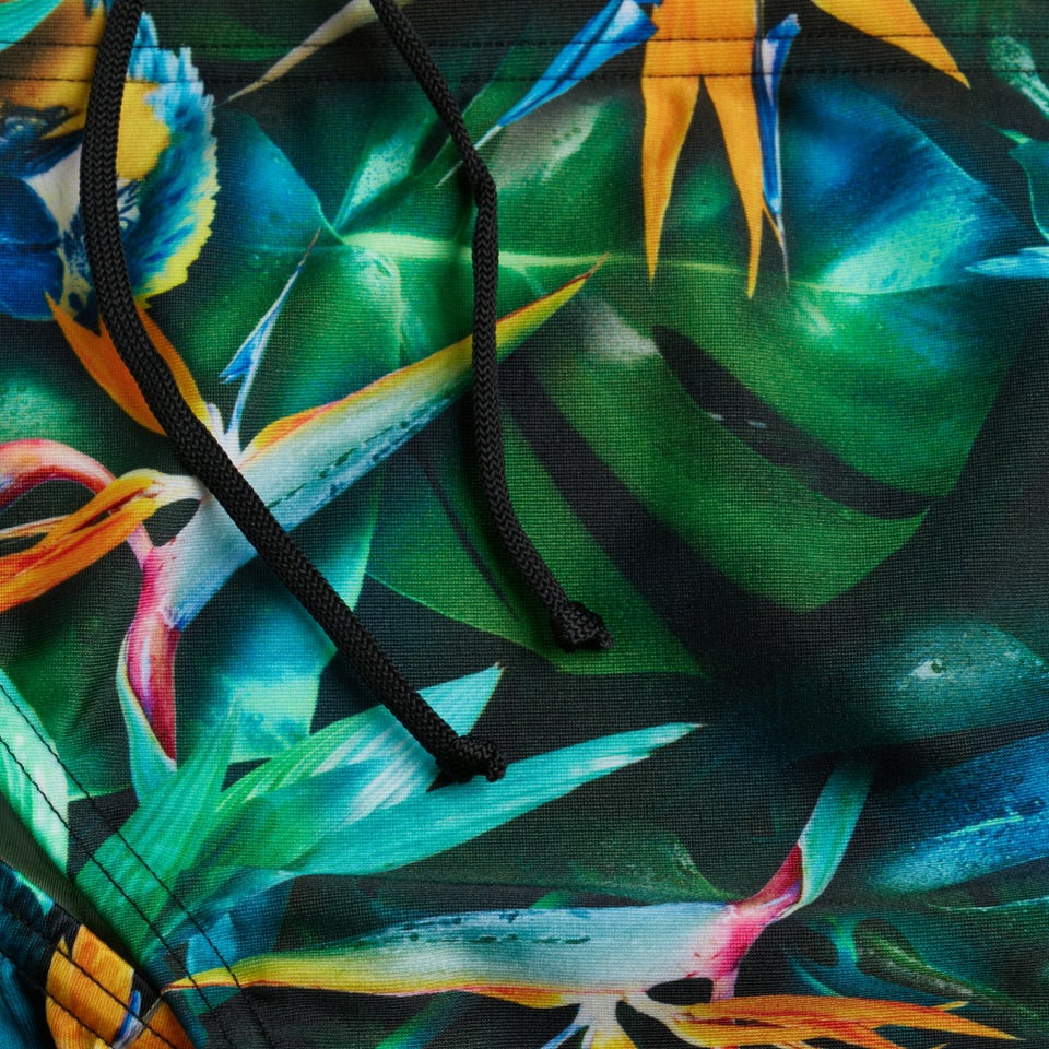 Slip de bain Homme Escape 5 cm noir/vert