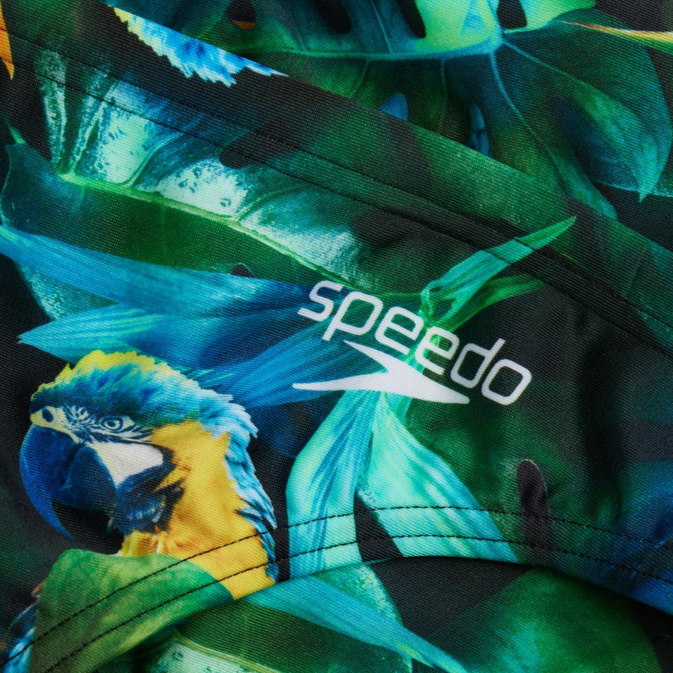 Slip de bain Homme Escape 5 cm noir/vert