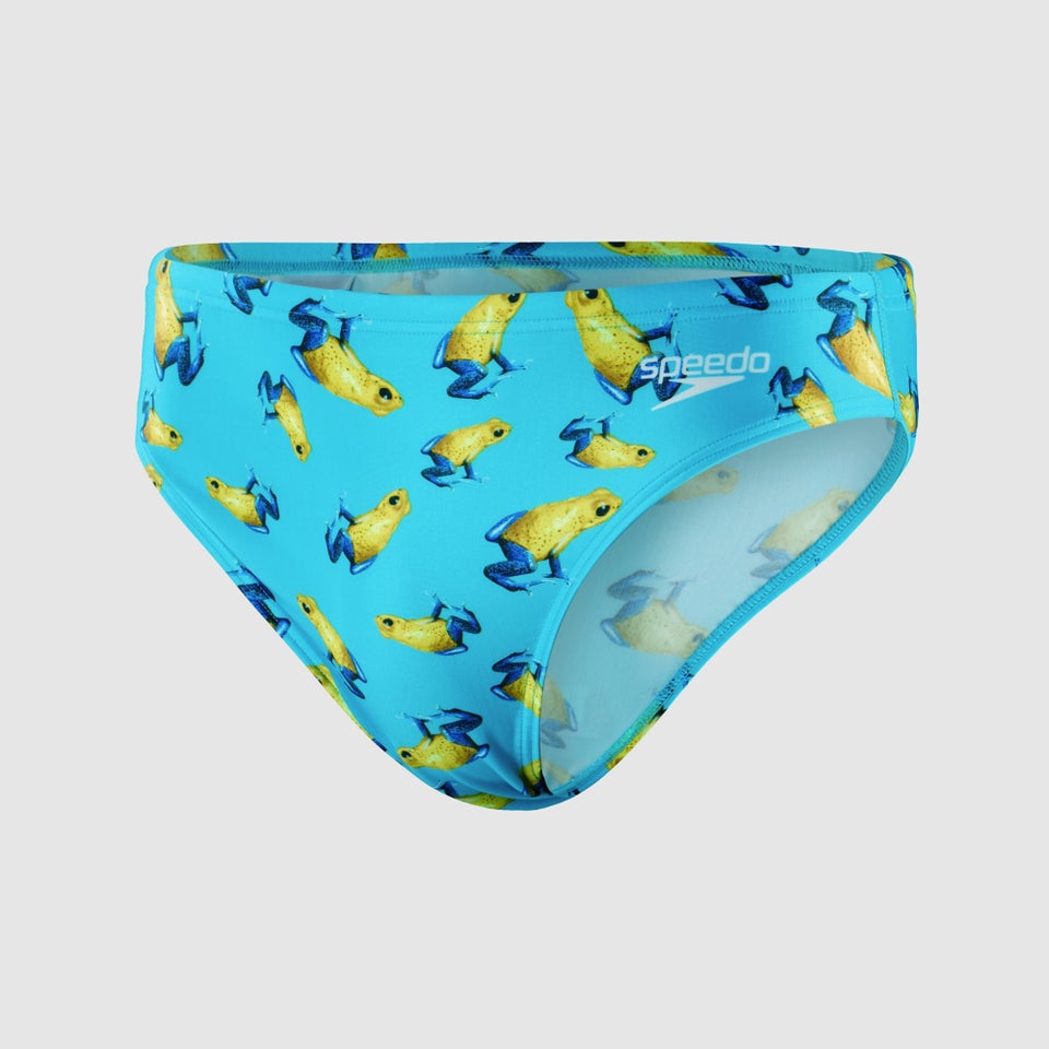 Slip de bain Homme Escape 5 cm jaune/bleu