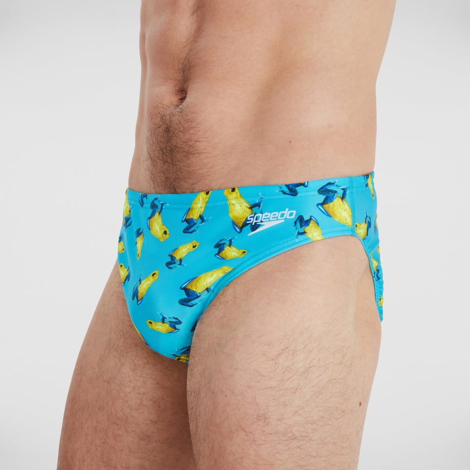 Slip de bain Homme Escape 5 cm jaune/bleu