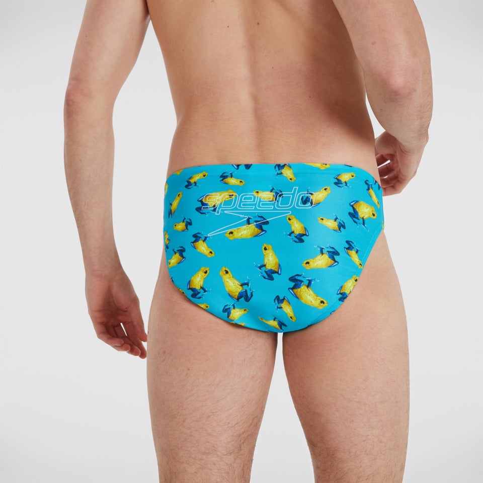 Slip de bain Homme Escape 5 cm jaune/bleu