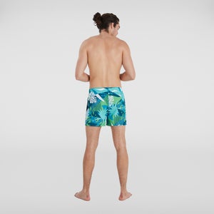 Short de bain Homme 35 cm Print Leisure vert/bleu