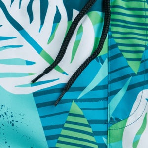 Short de bain Homme 35 cm Print Leisure vert/bleu