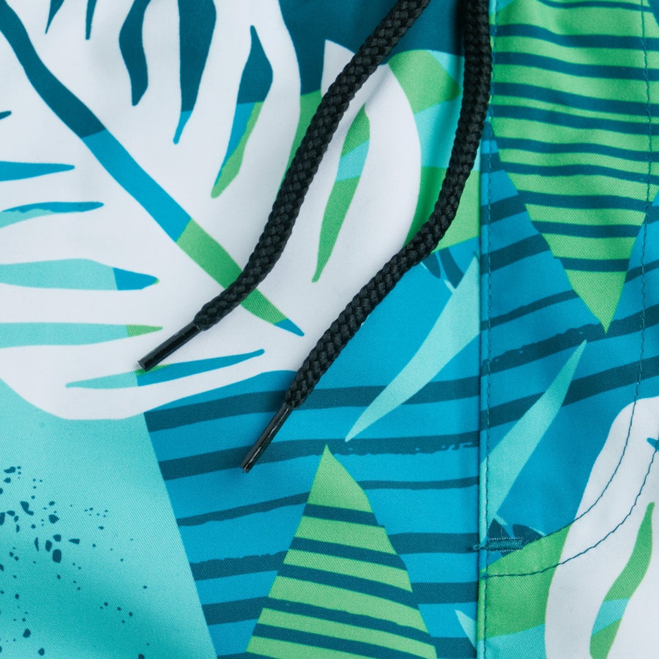 Short de bain Homme 35 cm Print Leisure vert/bleu