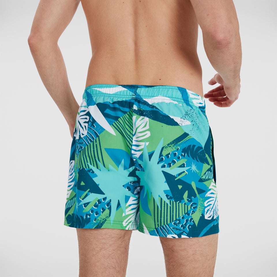 Short de bain Homme 35 cm Print Leisure vert/bleu