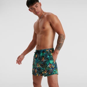 Short de bain Homme 35 cm Digital Printed Leisure noir/vert