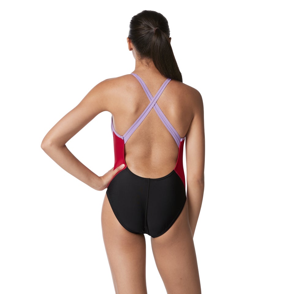 Women's Relay Back Splice One Piece Purple