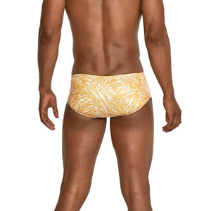 Men's Printed Euro Brief Yellow