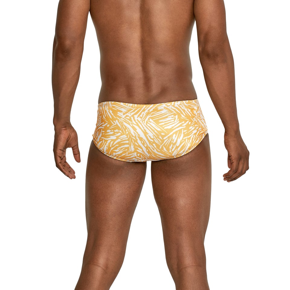 Men's Printed Euro Brief Yellow