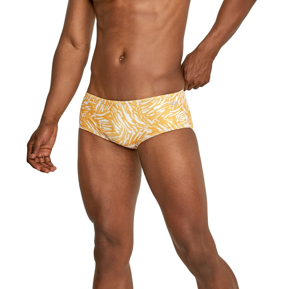 Men's Printed Euro Brief Yellow