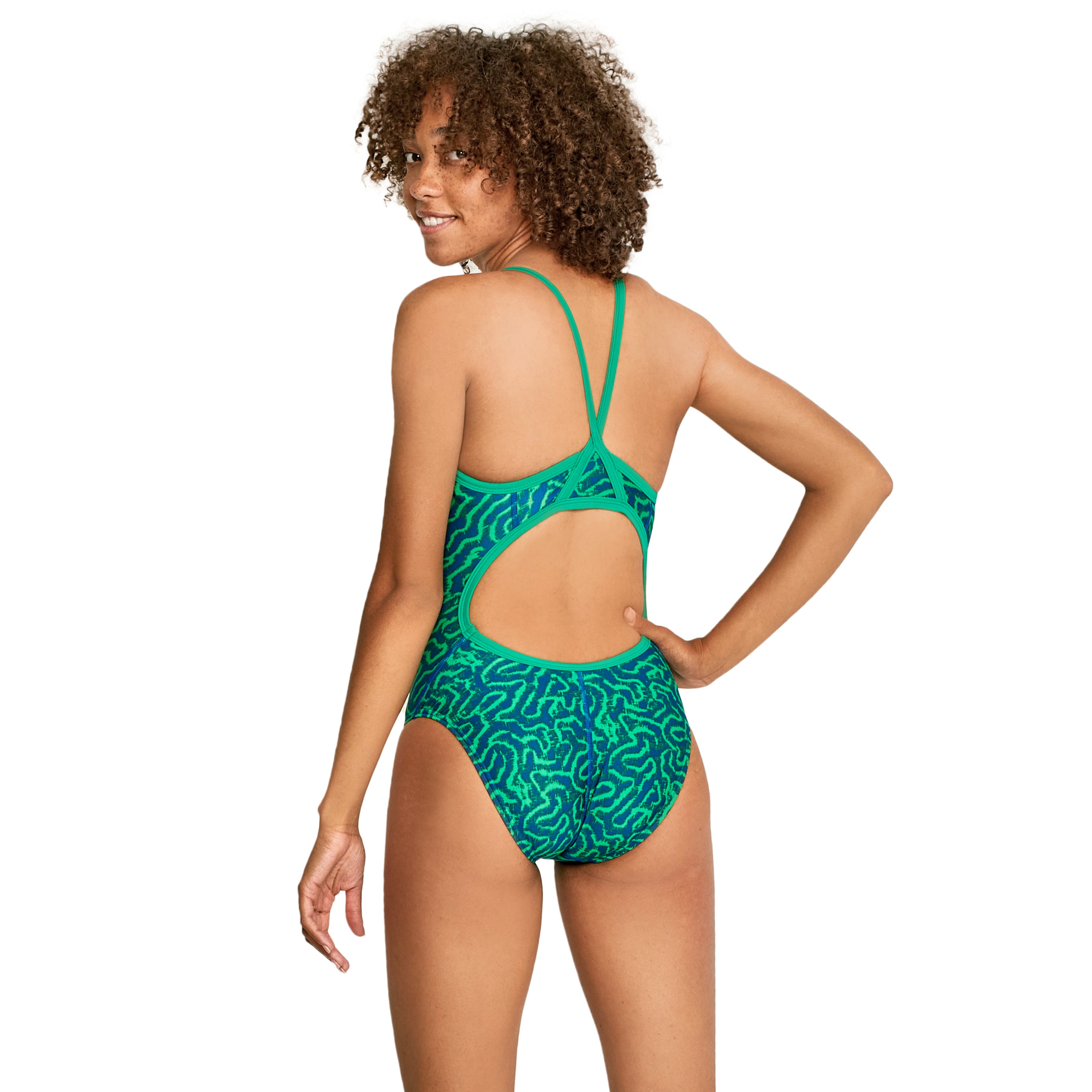 Women's Race Maze Flyback One Piece Blue | Speedo USA