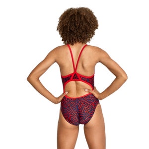 Women's Race Maze Flyback One Piece Red