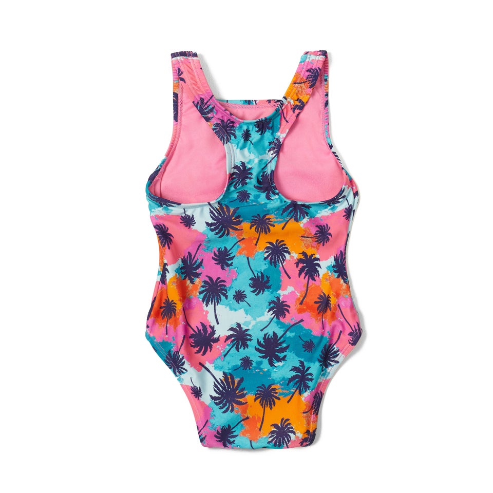 Girls Printed Toddler Snap Suit Pink/Blue