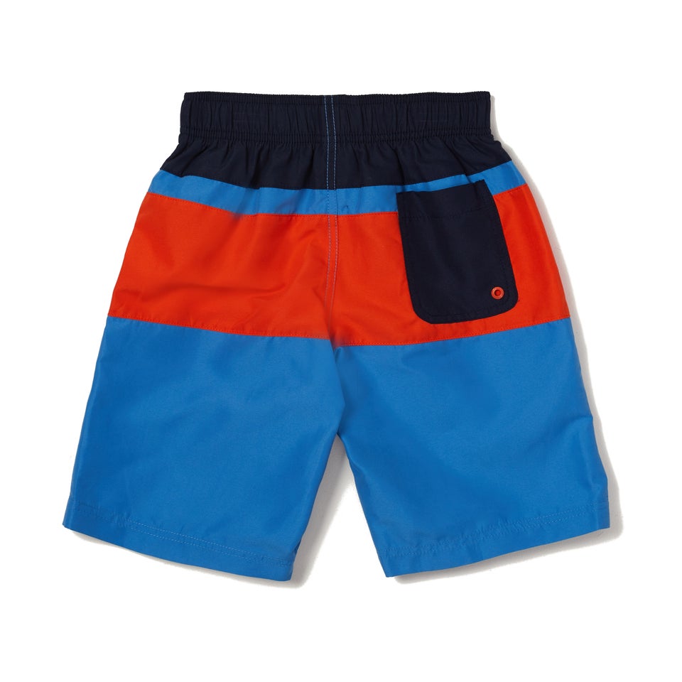 Boys Colorblock 17" Boardshort Blue