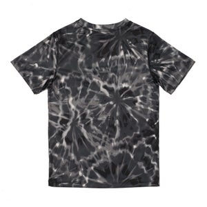 Short Sleeve Printed Swim Shirt Black