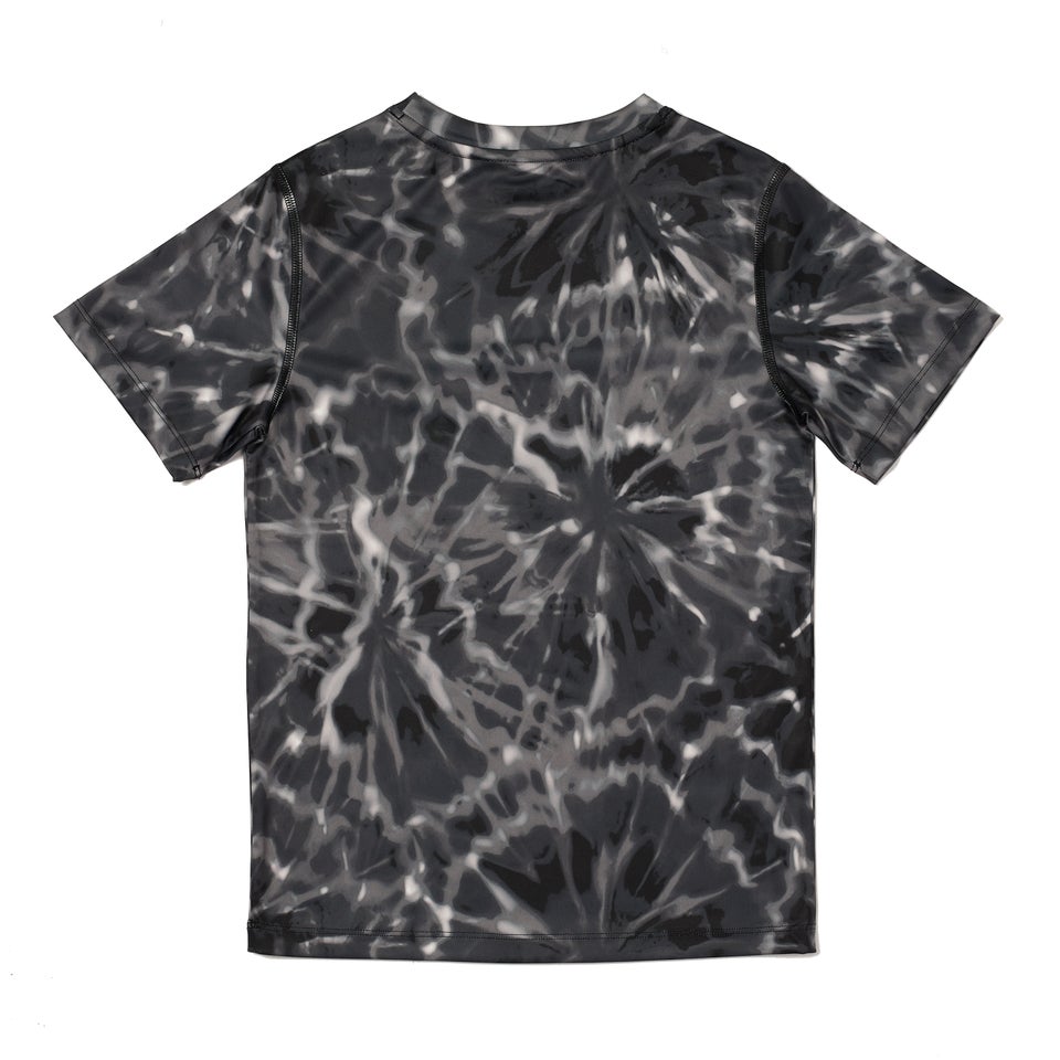 Short Sleeve Printed Swim Shirt Black