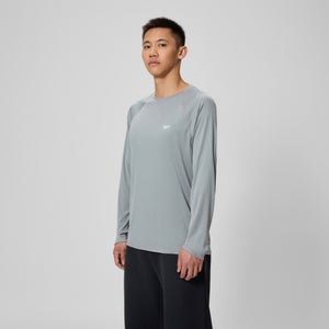 Men's Easy Solid Long Sleeve Swim Rashguard Gray