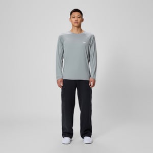 Men's Easy Solid Long Sleeve Swim Rashguard Gray