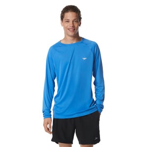 Easy Solid Long Sleeve Swim Rashguard - Palace Blue | Size L