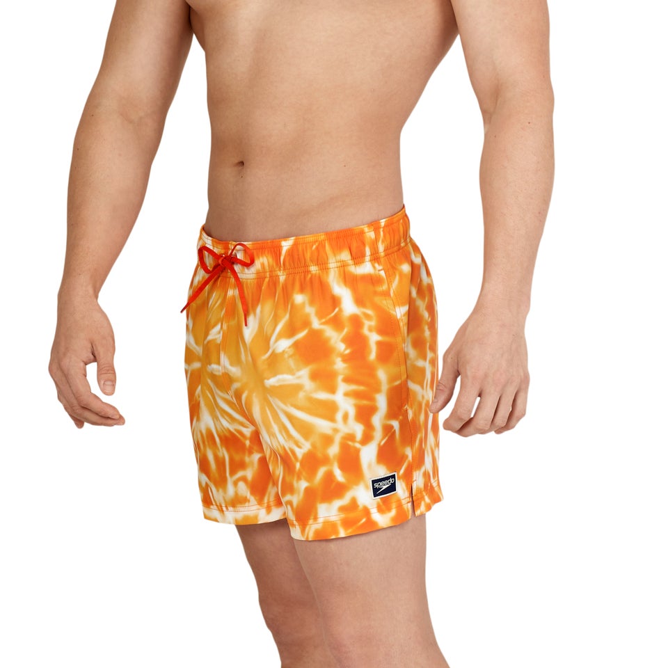 Men's Printed Redondo Edge 14" Volley Swim Trunks Orange