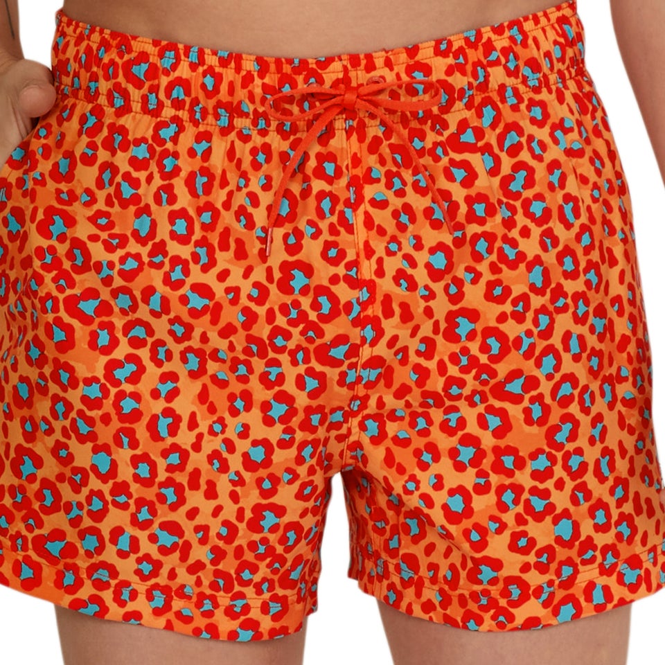 Men's Printed Redondo Edge 14" Volley Swim Trunks Orange