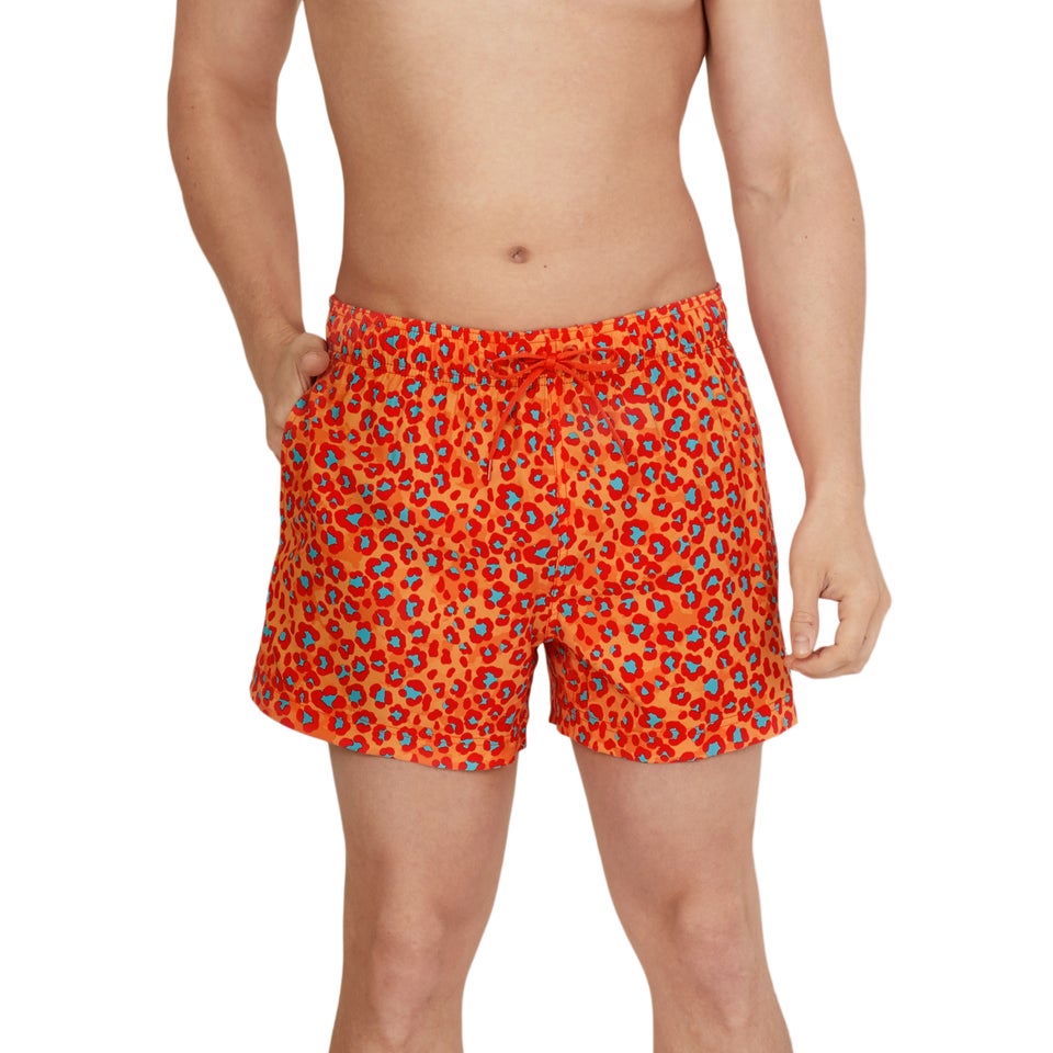Men's Printed Redondo Edge 14" Volley Swim Trunks Orange