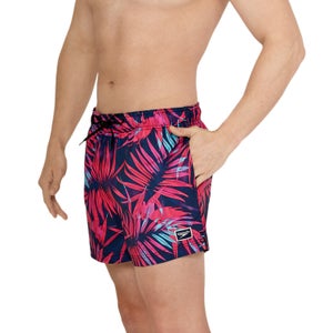 Men's Printed Redondo Edge 14" Volley Swim Trunks Purple